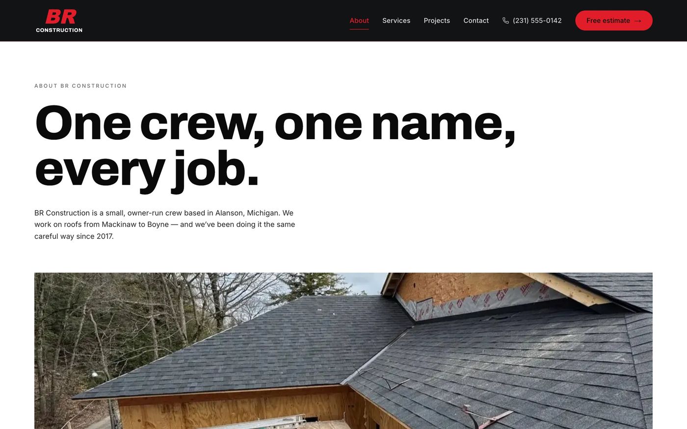 The about page: One crew, one name, every job