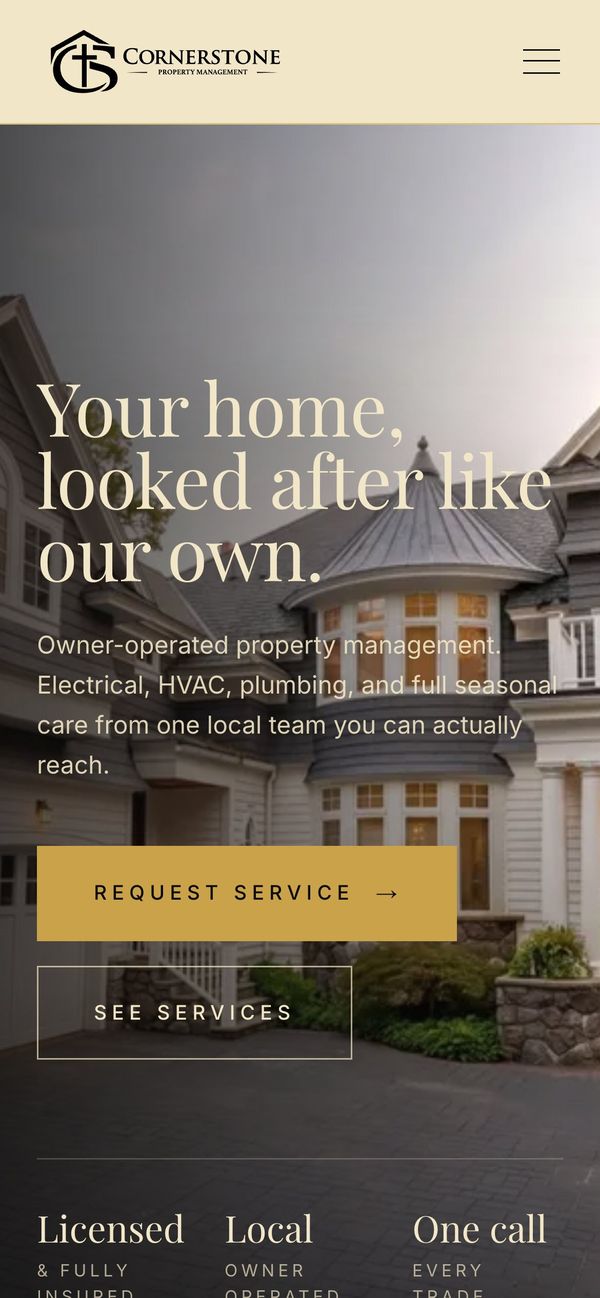 Homepage on a phone