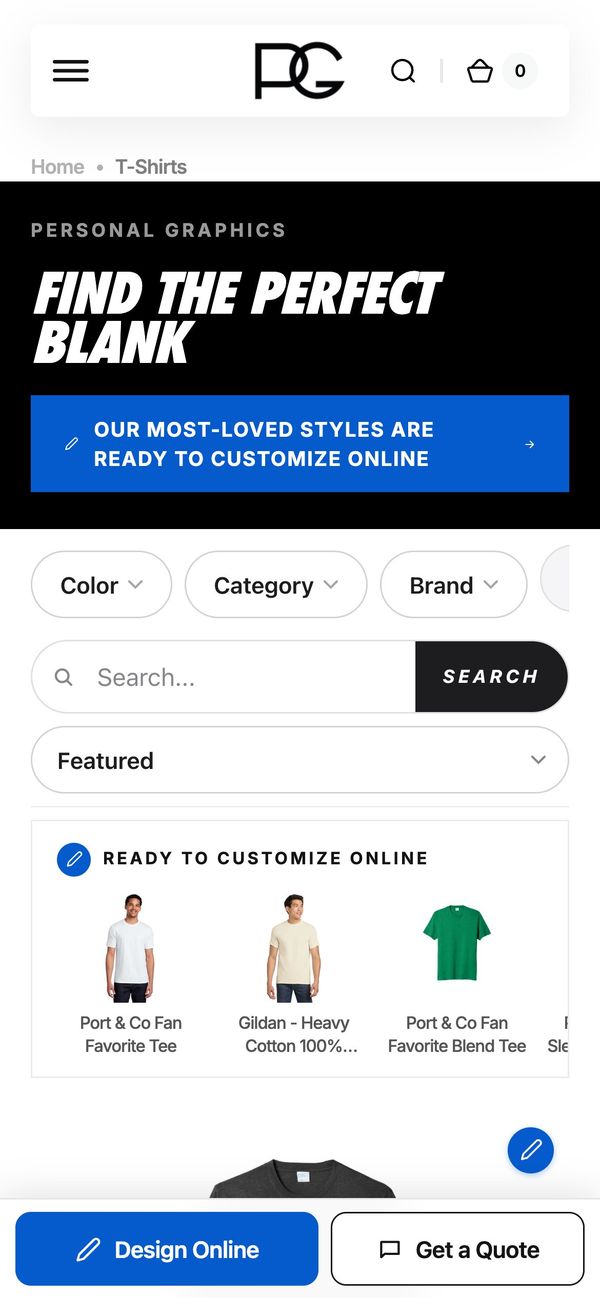 Catalog on a phone