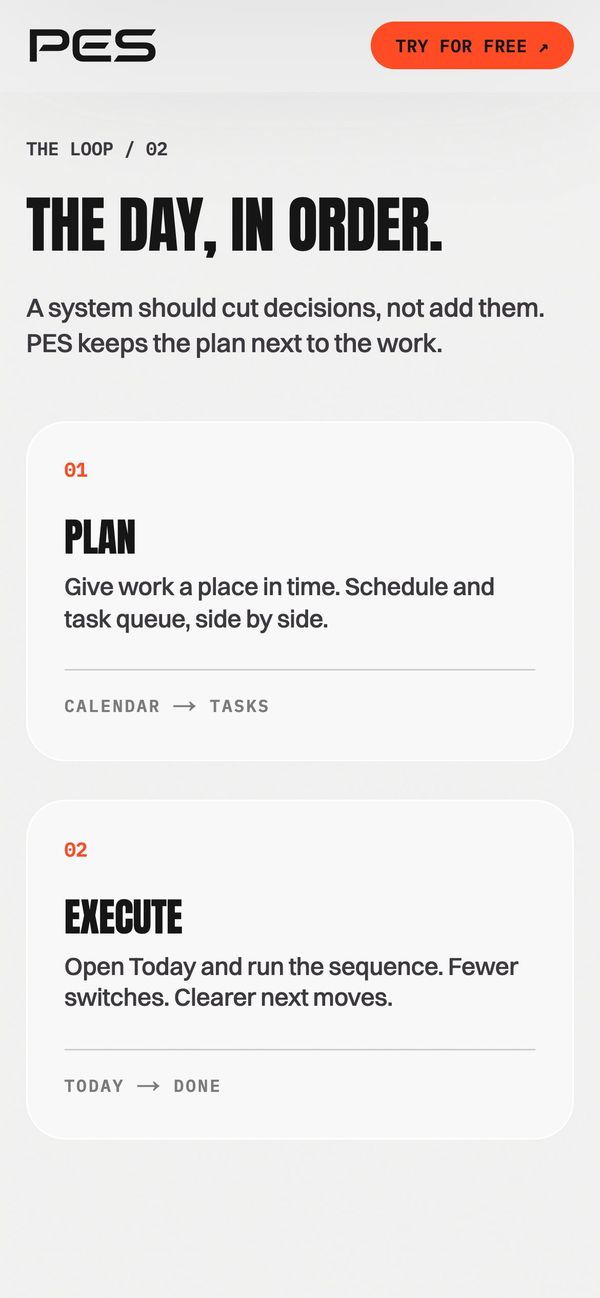 The daily loop on a phone