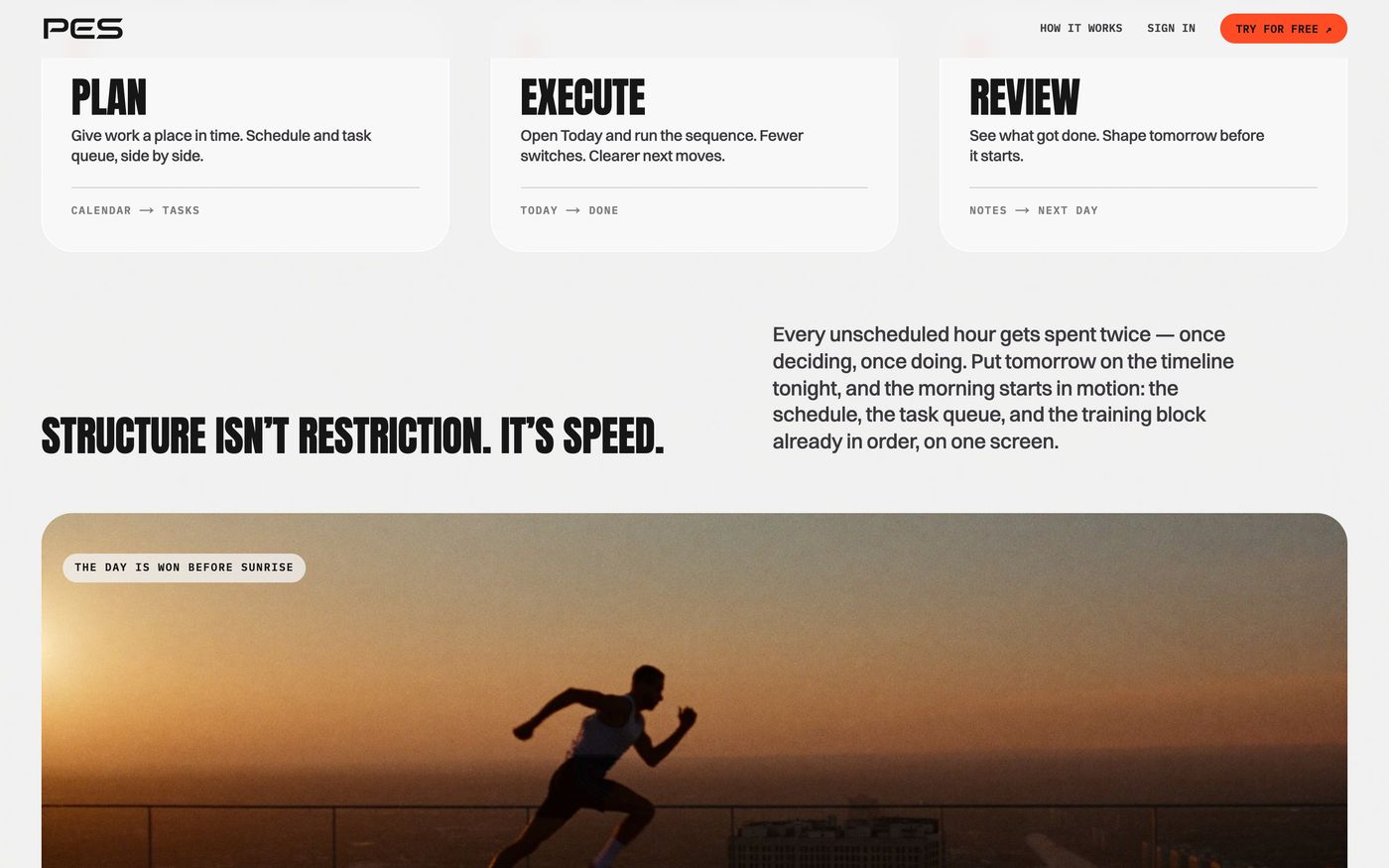 The daily loop: plan, execute, review